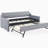 Twin Size Upholstery DayBed with Erectable Trundle and USB Charging-403541726