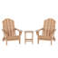Chaise Adirondack pliante en plastique pour 2 personnes avec table Vinnie-926309130