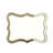 24'' Fleuron Mirror, Wave-shape Pu Material Light Luxury Style Art Decorative Mirror, Reating Atmosphere In Home Space, Suitable For Bathroom, Bedroom, Living Room, Corridor, Entryway, Etc.