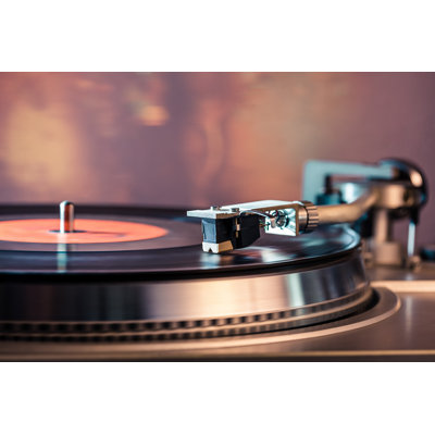 " Vinyl Record Player, Spinning Record, Classic, Vintage, Needle Closer "