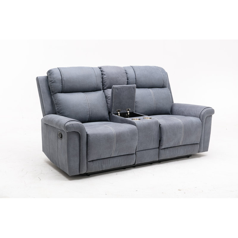 Causeuse inclinable avec accoudoirs coussinés 64,17 po