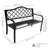 Farrelly Decorative Lattice Cast Iron 2-Person Outdoor Garden Bench