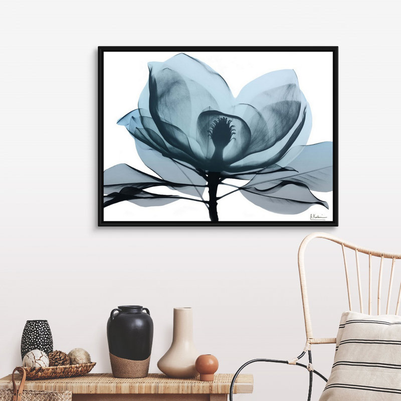 «Midnight Magnolia II» par Albert Koetsier, reproduction sur toile, Cadre noir, 32" H x 42" W x 1.75" D