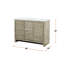Meuble-lavabo double avec comptoir en quartz