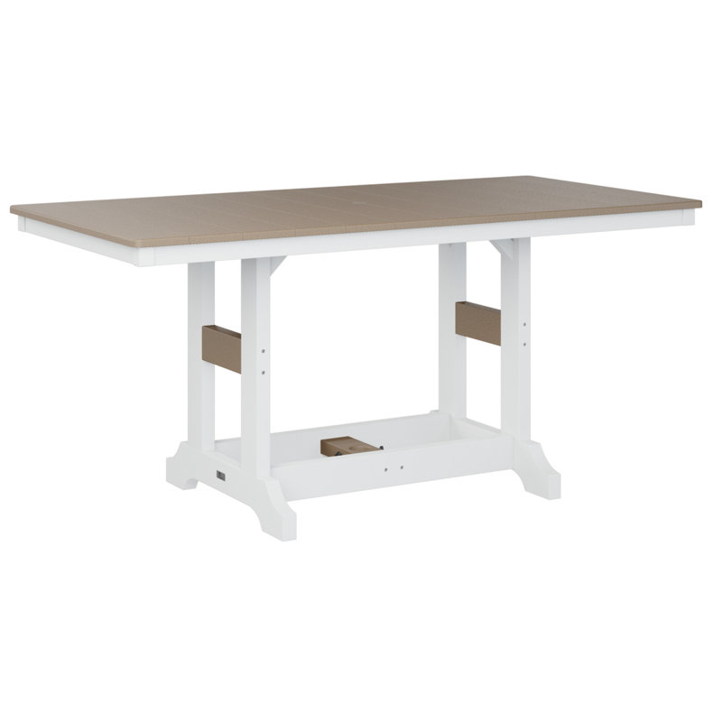 Table de bar rectangulaire Berlin, H 39,5 po x l 66 po x P 33 po, Bois vieilli