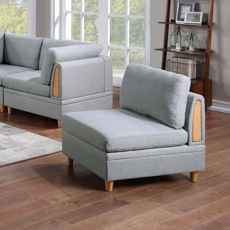 Fauteuil sans accoudoirs Living Room Furniture, Gris clair