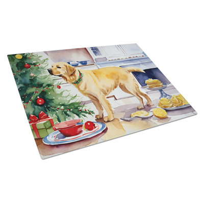 Decorative Tempered Glass Cutting Board With Vibrant Artwork, Non-Slip Kitchen Chopping Board