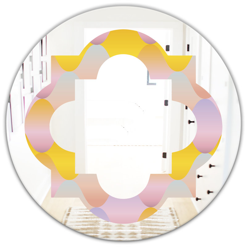 Miroir mural éclectique Leaves Abstract Drops II, 23,6 po x 23,6 po