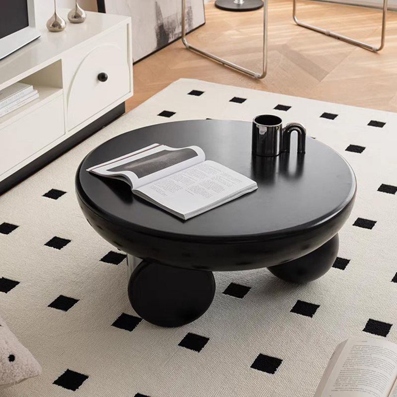 Light luxury style simple coffee table, Black