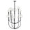 Luminaire suspendu conique transparent à 10 lumières Alchemy avec tiges en forme de U