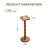 Solid Wood Four-Leaf Clover End Table,Small Pedestal Drink Table, Tall Plant Stand-118690977-118690979