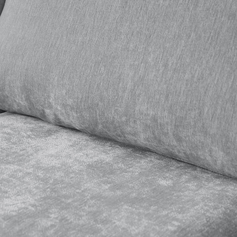 Chaise sans accoudoirs avec housse, Gris clair