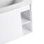 Meuble-lavabo blanc brillant avec lavabo en céramique