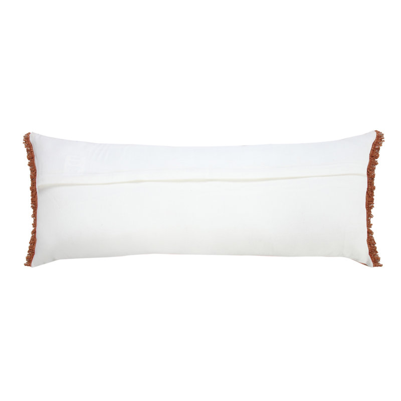 Housse de coussin décorative 100% coton à franges Everyday, Orange