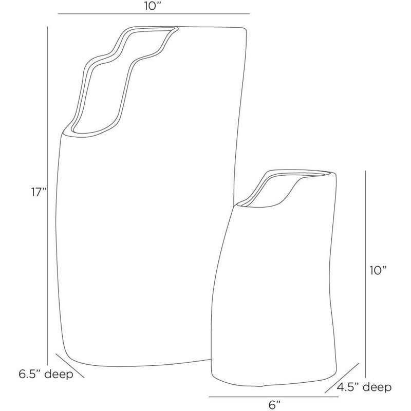 Casio Vases, Set Of 2