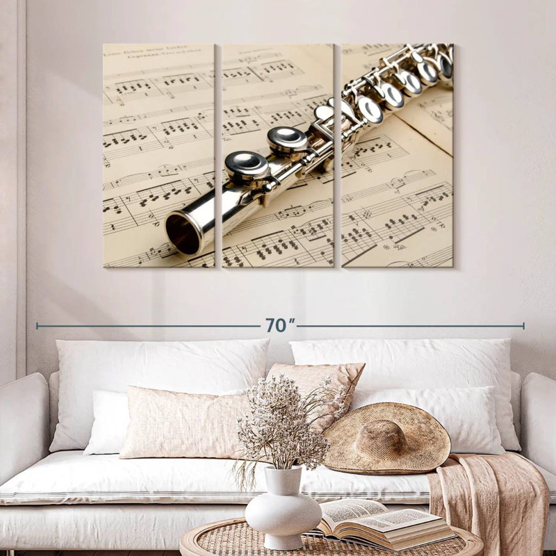 Abarca Sheet Music Flute, 32" H x 50" W