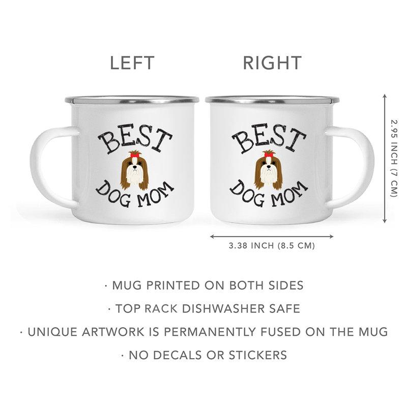 Tasse de camping Best Dog Mom, Shih tzu