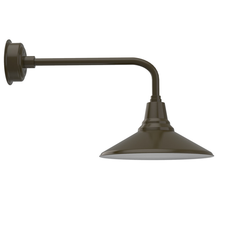 Luminaire de grange d’extérieur Albali, Bronze acajou, H 15,82 po x l 16 po x P 34,25 po