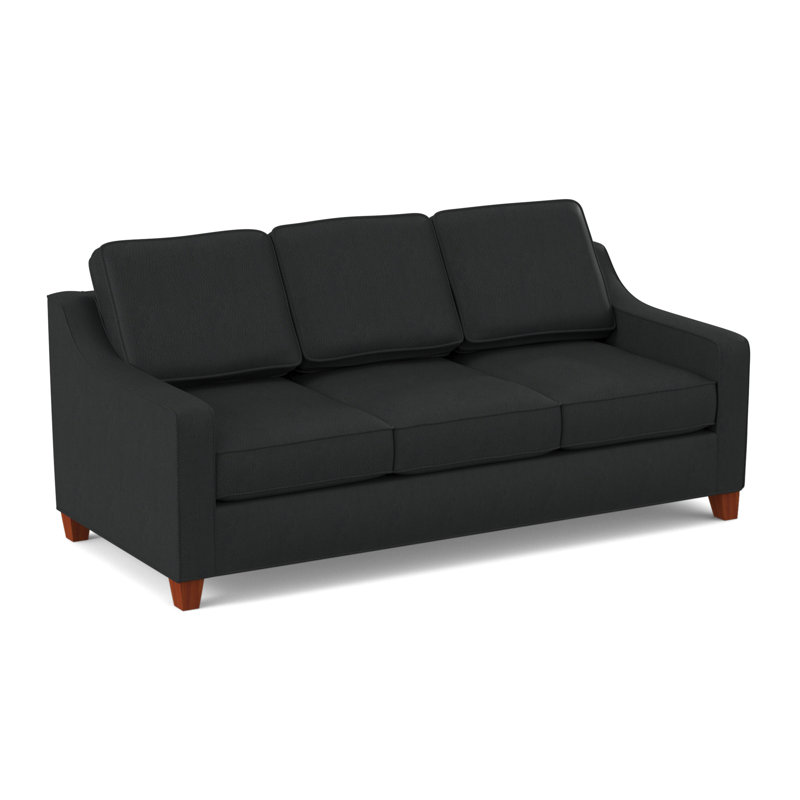 Clark 82" Square Arm Sofa with Reversible Cushions, BM Cherry, Dillon Black