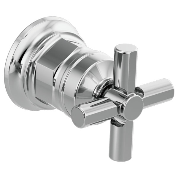 Invari® Single-Handle Wall-Mount Lavatory Faucet - Less Handle, Polished Chrome, Cross