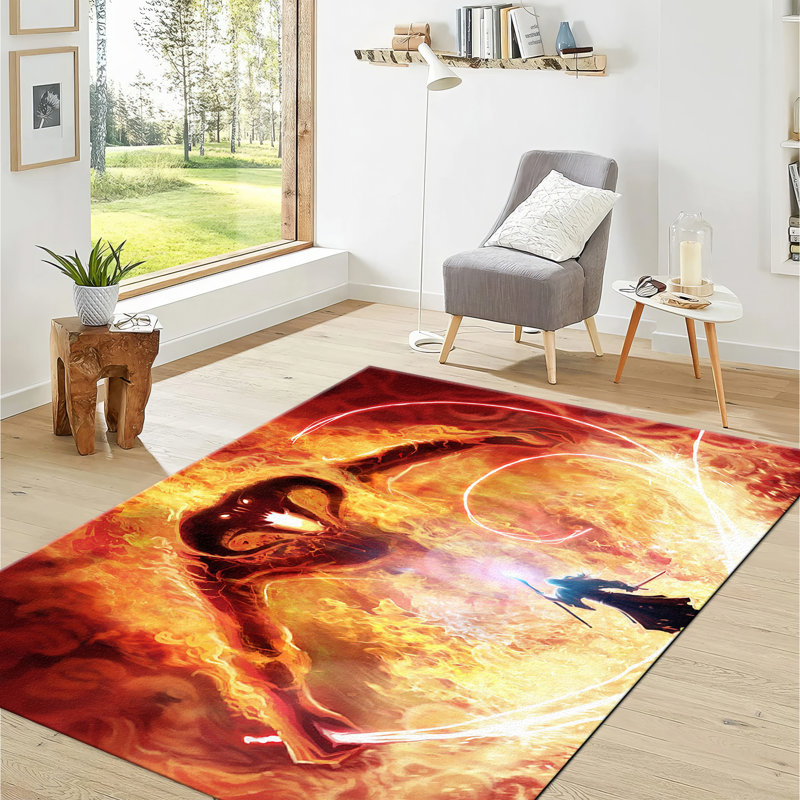 Contemporary Non-Woven Thin Type Printed Rug with Intricate Floral Pattern and Vibrant Color Mix for Home Decor and Floor Covering Purposes