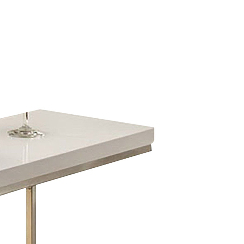 Table de bout en C Cateena, Blanc / Doré