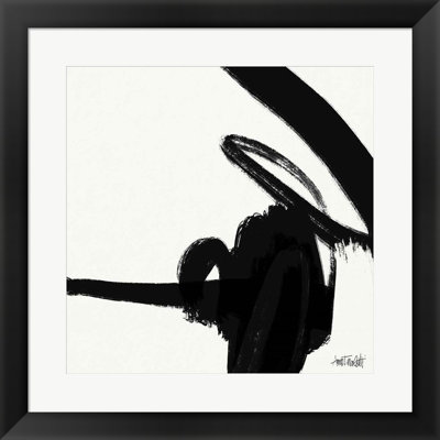 «Black and White Abstract II» par Anne Tavoletti - impression encadrée