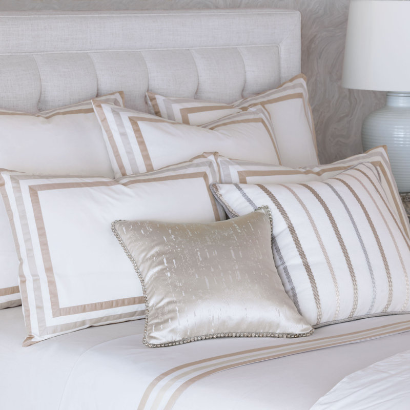 Watermill Square Pillow Cover & Insert, Faux Down