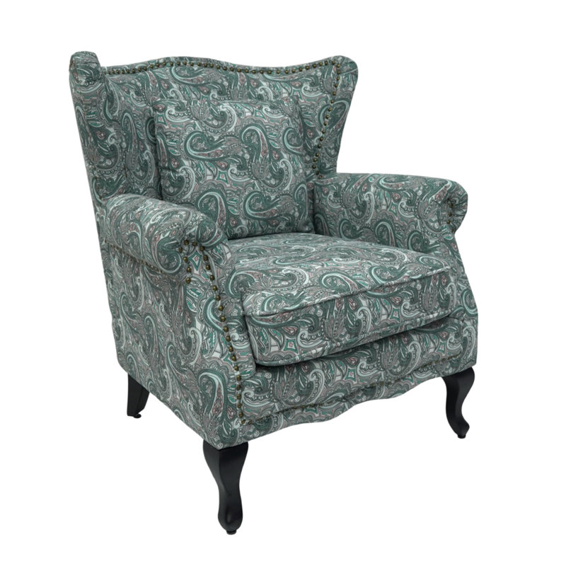 1 Seater Fabric Settee, Multi-Blue