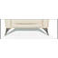 Fauteuil de luxe Malaga en cuir crème, avec dossier confortable et assise ferme, parfait pour une décoration intérieure élégante.-473199372