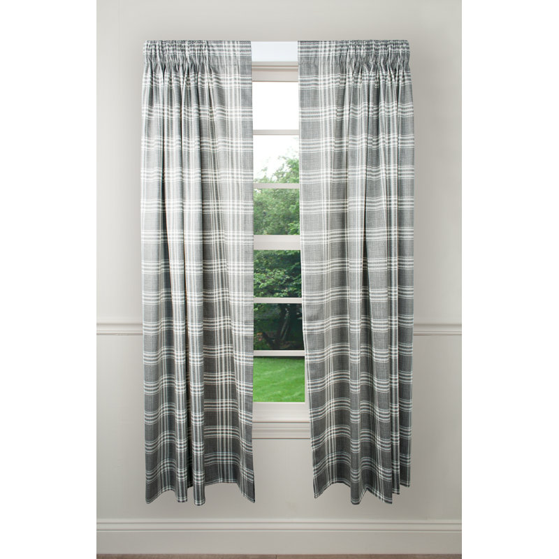 Helgeson 100% Cotton Semi Sheer Curtain Pair, Natural, 41" x 84"