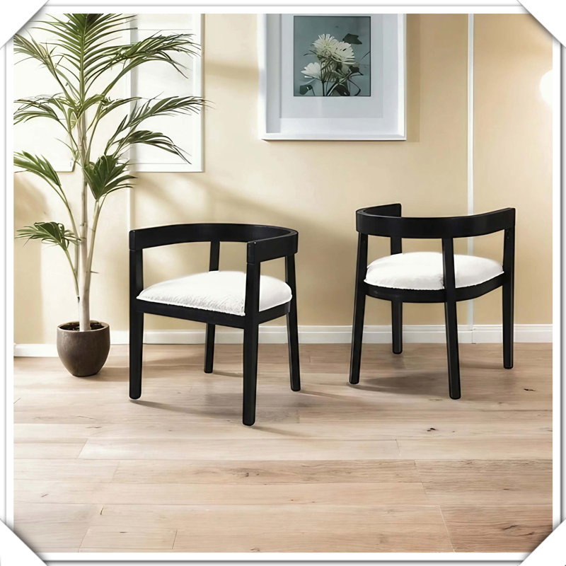 2-Piece Armrest Dining Chair Sturdy Comfortable Stylish Durable Practical Versatile