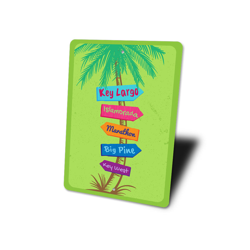 Palmier en aluminium, Florida Key West, H 18 po x l 12 po x P 0,06 po