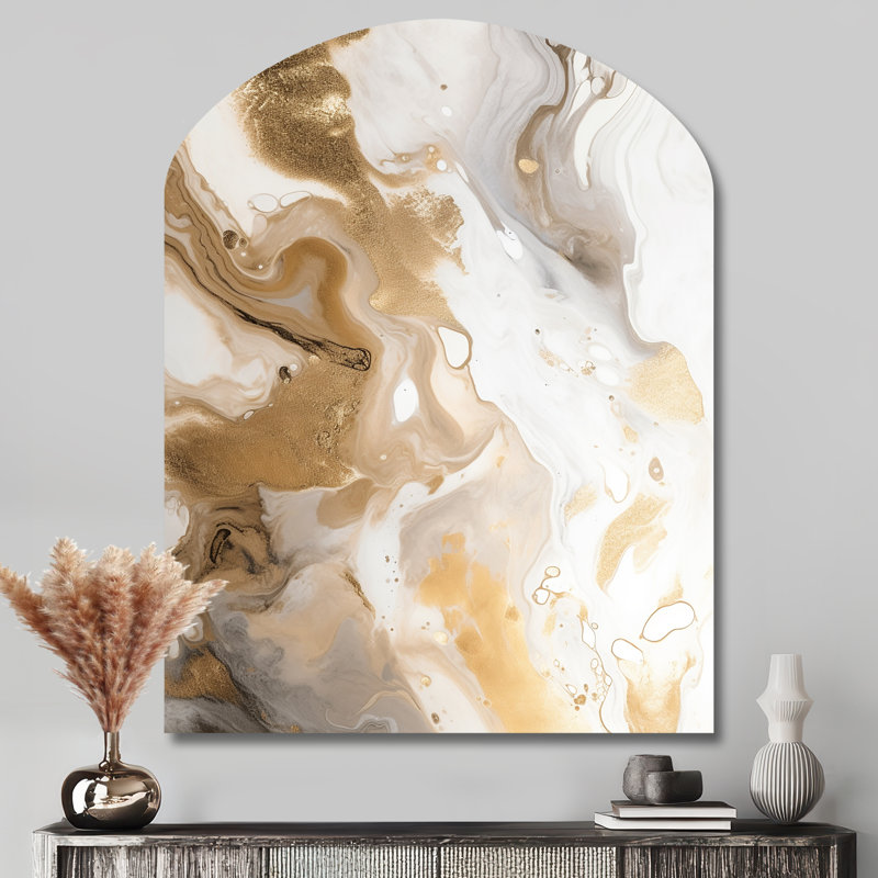 Or et gris A Marble Effect IV, H 43 po x l 33 po