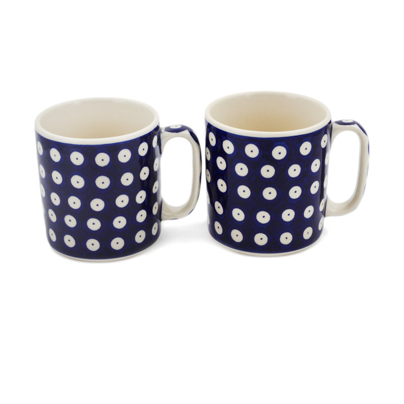 Tasse à café polonaise, 2, Paon aux yeux bleus