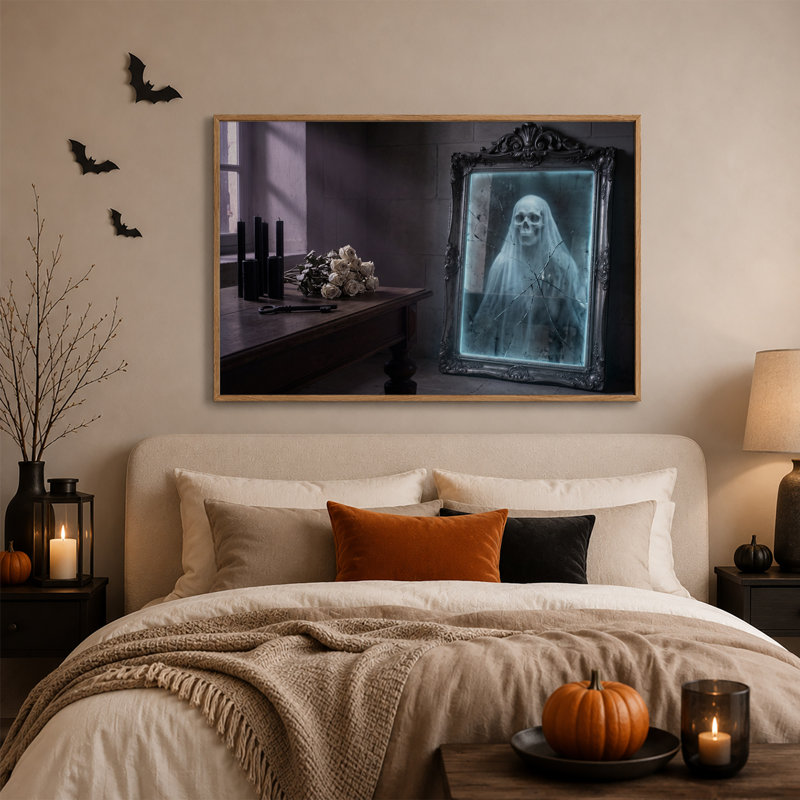 Art mural sur toile Glowing Blue Skeleton, 24"H x36"W