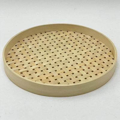 Round Bamboo Woven Tray