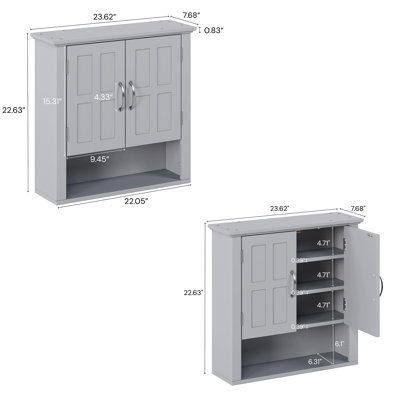 Bathroom Wall Medicine Cabinet with Adjustable Shelves