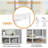 Retro Circular Curved Half-Moon Console Table with Cloud Design Top and Open Shelf Solid Wood Frame and Legs-207327586
