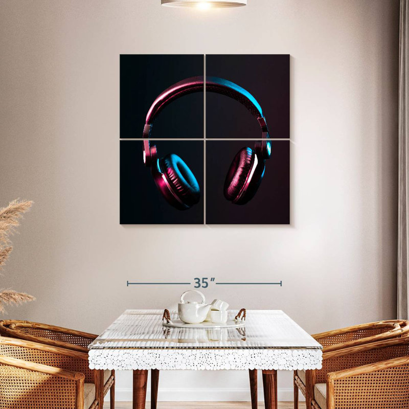 Abarca Neon Highlight Headphones, 38" H x 38" W