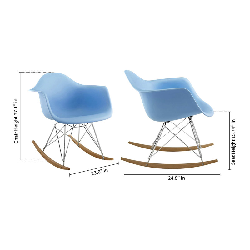 Chaises berçantes, Bleu