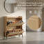 Armoire de rangement à chaussures étroite à deux tiroirs avec portes en rotin tissé - Organisateur de hall d'entrée autoportant pour espaces compacts-653327987