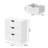 3 Drawers Dresser For Bedroom With Fabric Pu Drawer, White Dresser With Wood Frame, Large Organizer, Small Chest Of Drawers For Closet, Living Room, Hallway, White-1481546410