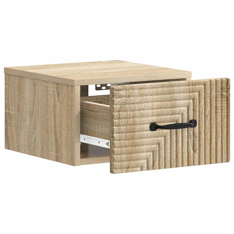 34.5cm W Manufactured Wood Bedside Table, Sonoma Oak