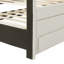 Lit plateforme tapissier avec lit gigogne et 3 tiroirs