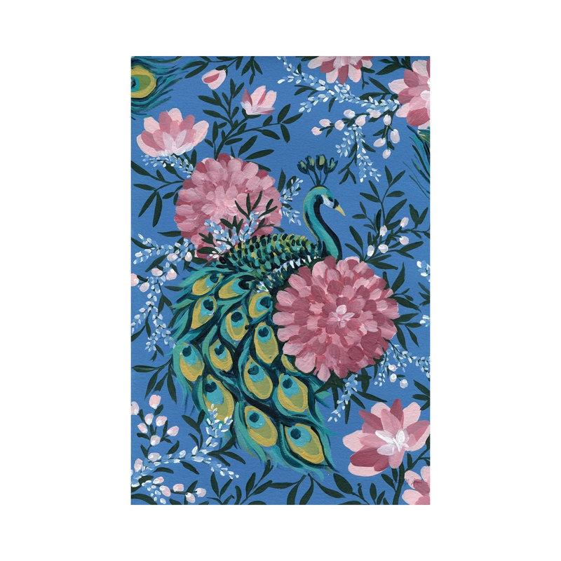 Maximalist Peacock by Yvette St.Amant - No Frame Gallery-Wrapped Canvas Giclée on Canvas, 45.72cm H x 30.48cm W