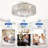 20” Chrome Caged Flush Mount Ceiling Fans With Lights Kit And Remote