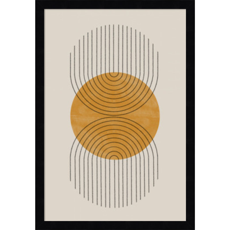 Perfect Point Yellow by The MIUUS STUDIO, 21" H x 15" W x 1" D, Black Framed