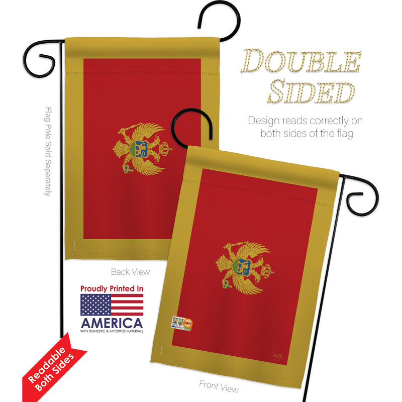 Double Sided 18.5'' H x 13'' W Polyester Flag Set