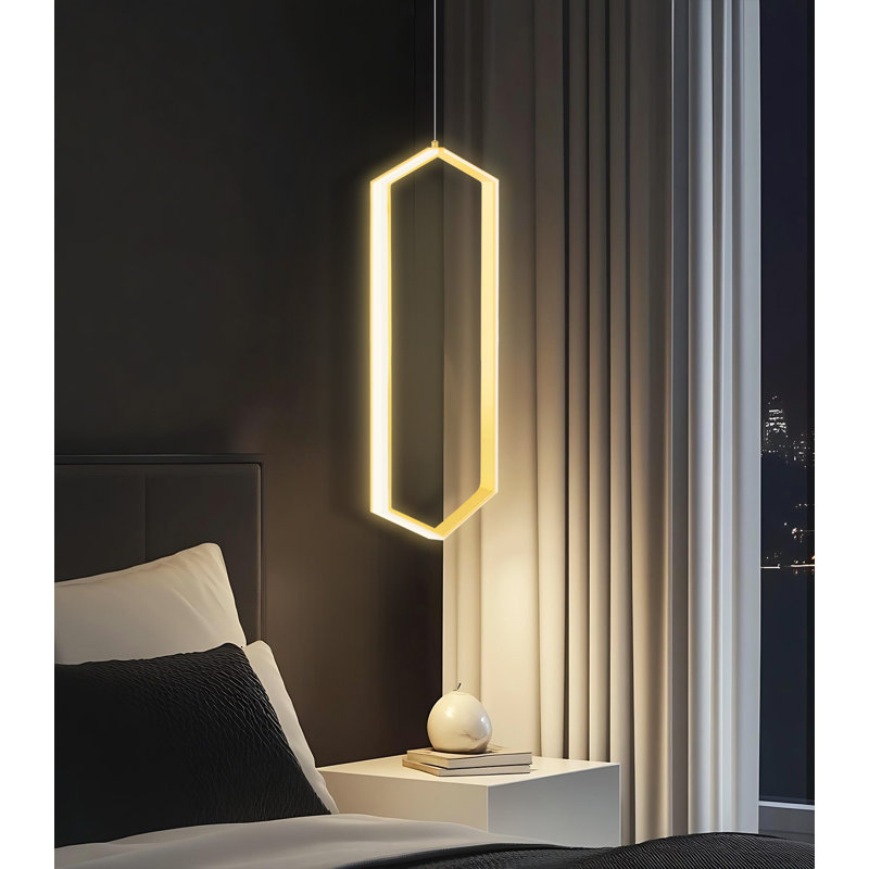 1-ring Modern Led Dimmable Chandelier Black, Gold